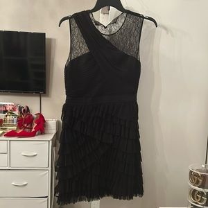 BCBG little black dress pleated
